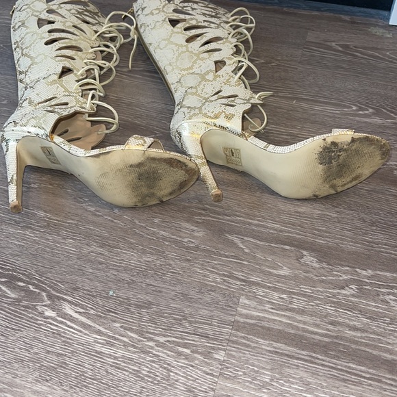 Bebe Snake Print Heels - Picture 8 of 8